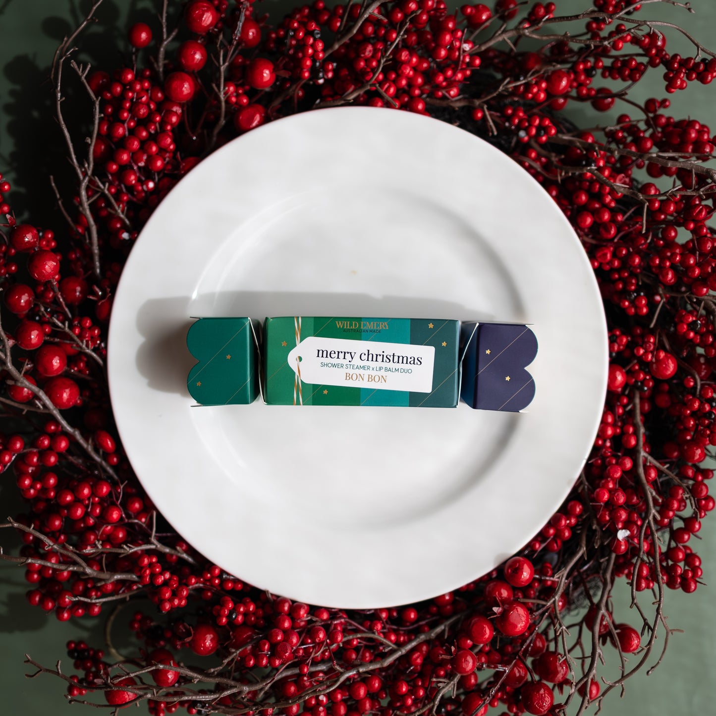Merry Christmas Shower Steamer x Mini Lip Balm Bon Bon