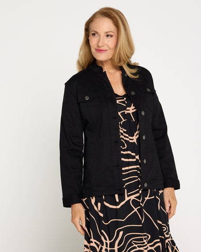 MJ Stretch Denim Jacket - Black