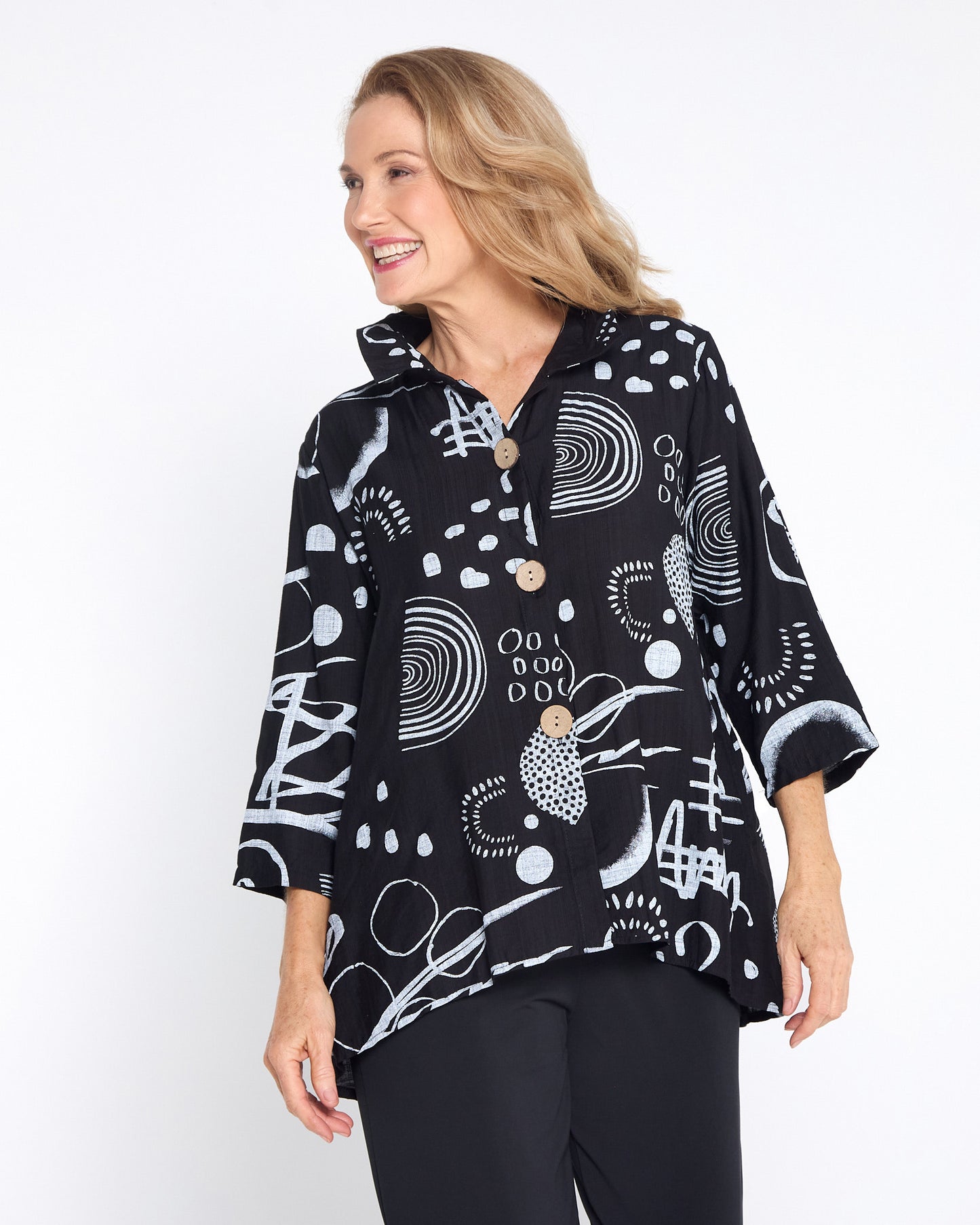 Maria Shirt - Black Sketch
