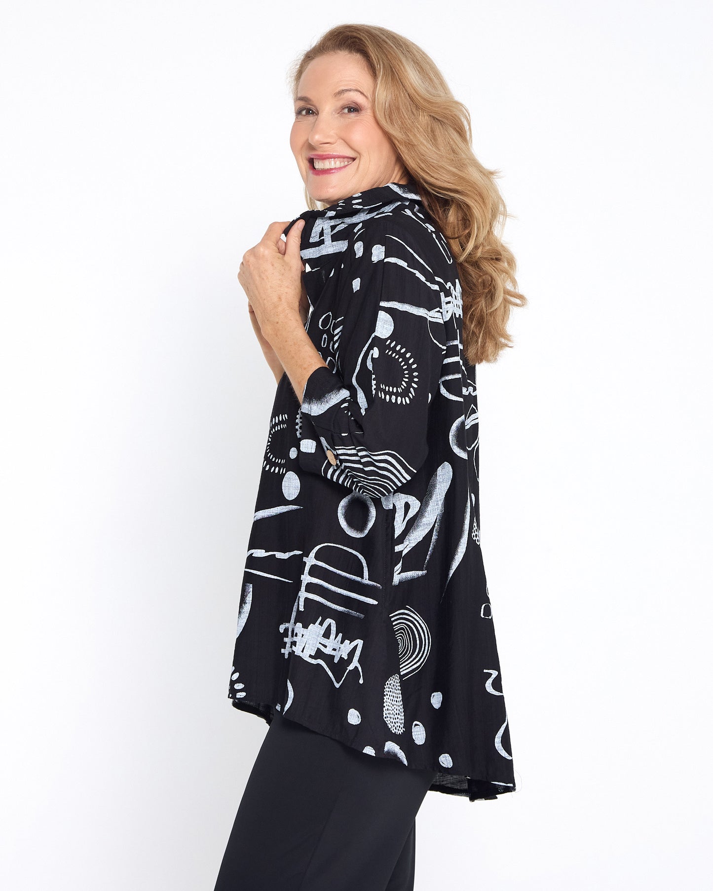 Maria Shirt - Black Sketch