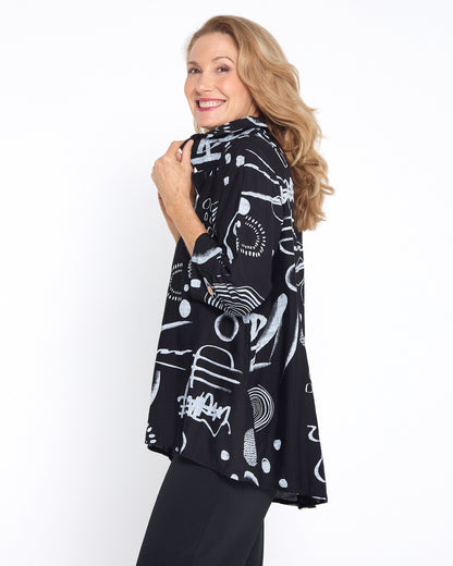 Maria Shirt - Black Sketch