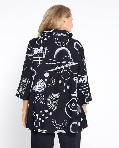 Maria Shirt - Black Sketch