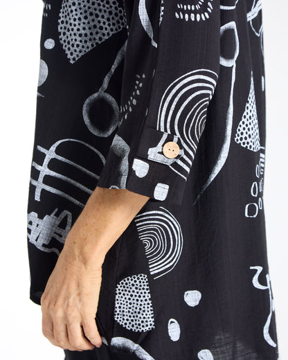Maria Shirt - Black Sketch