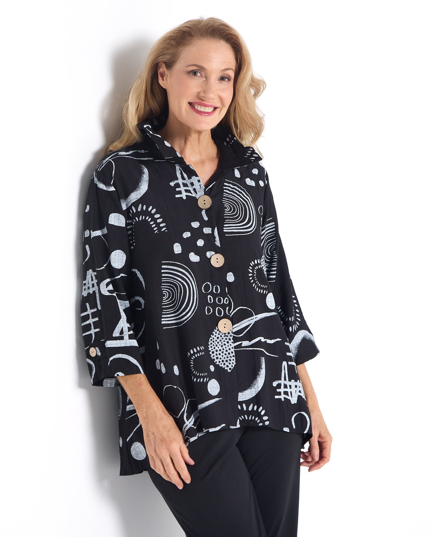 Maria Shirt - Black Sketch