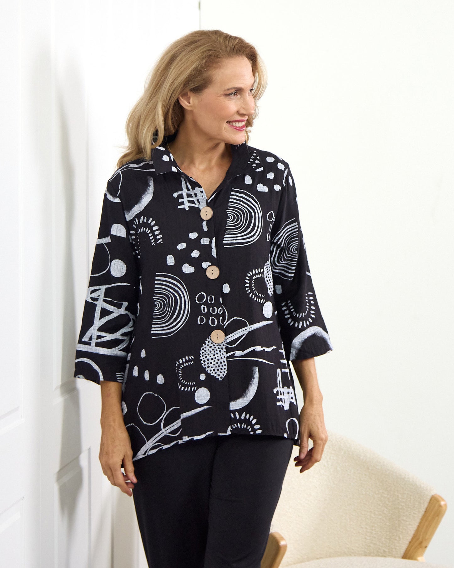 Maria Shirt - Black Sketch