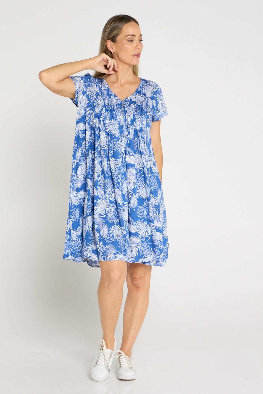 Isla Petite Dress - Blue Breeze