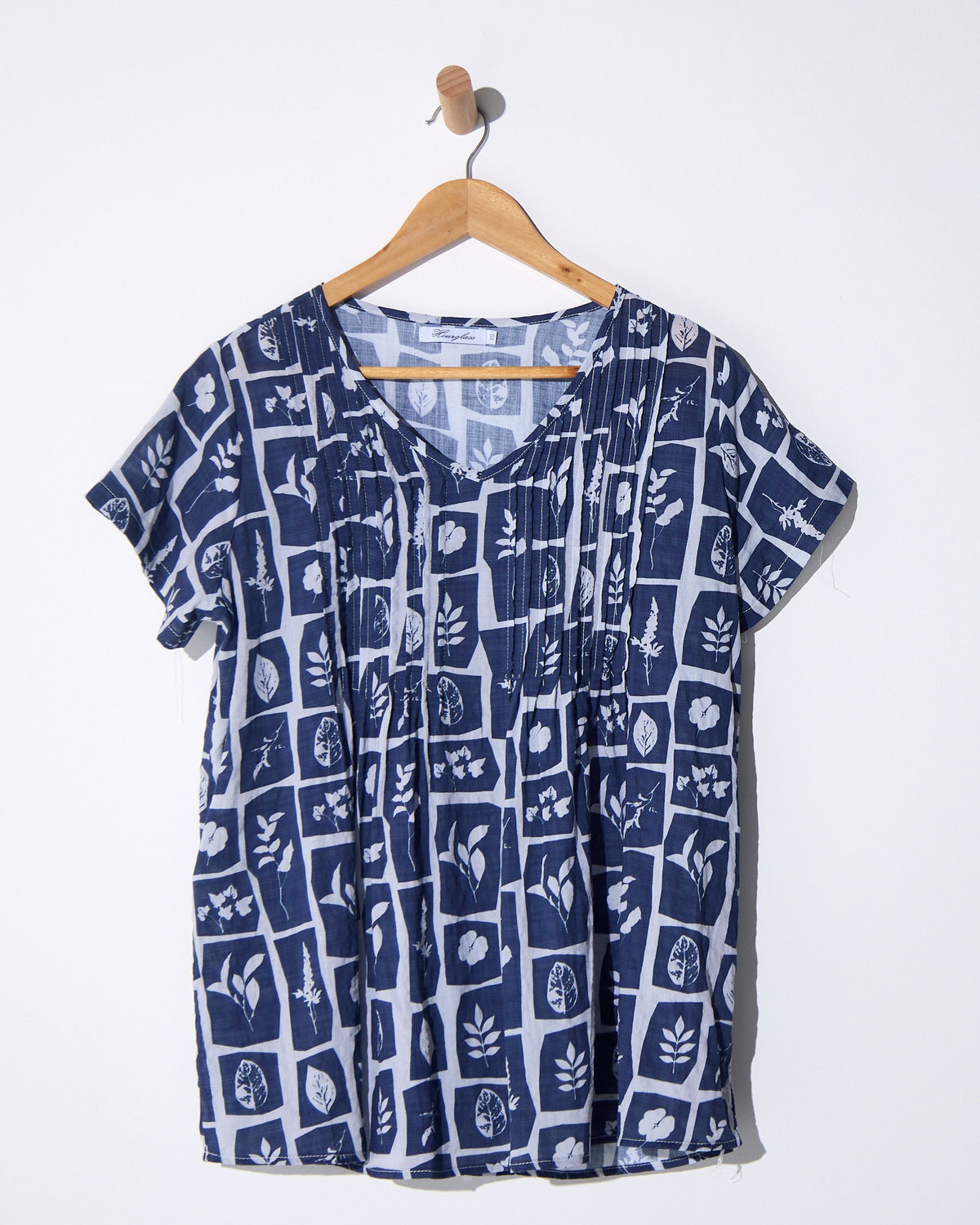 Carmody Cotton Pintuck Top - Denim
