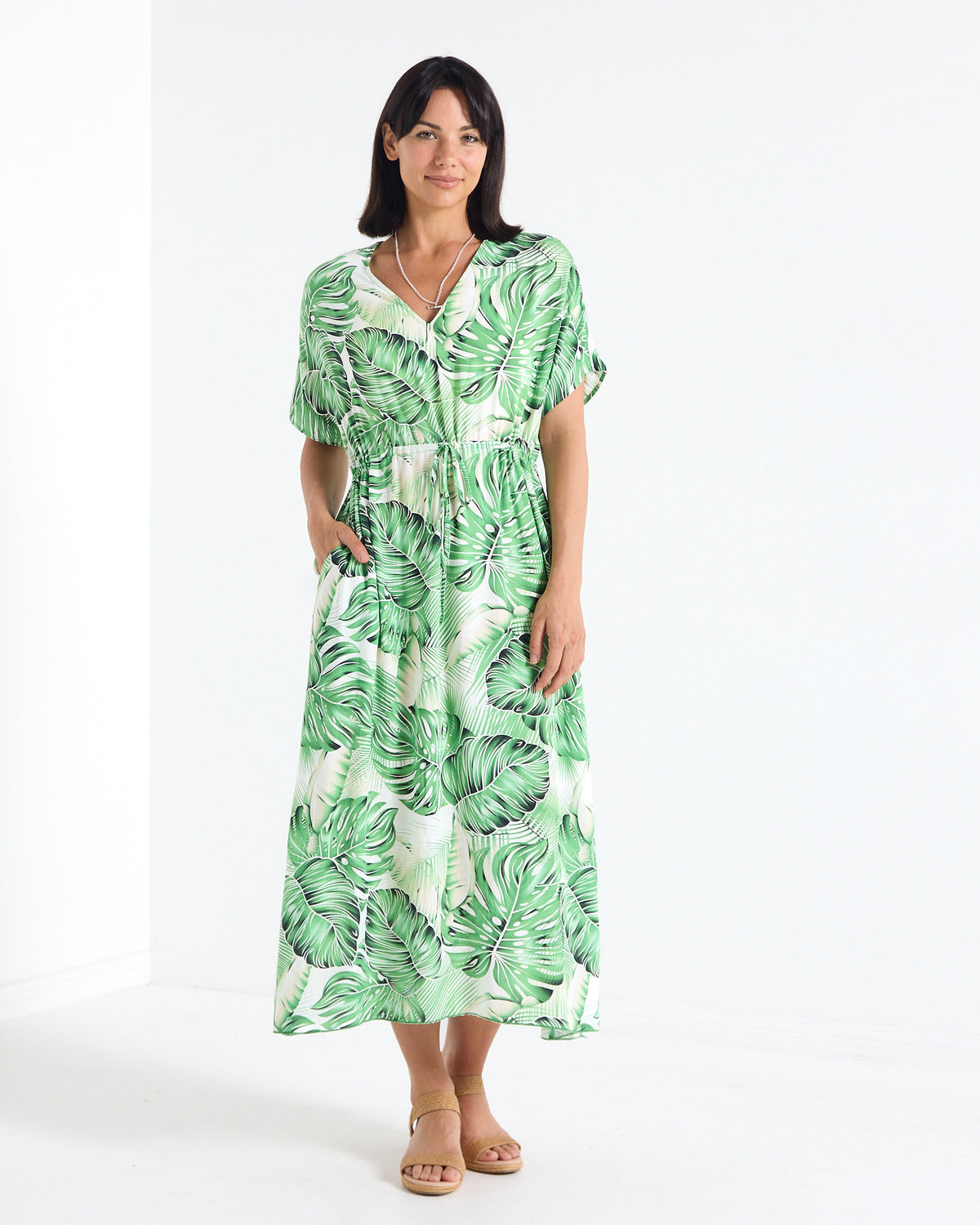 Sterling Dress - Emerald Palms