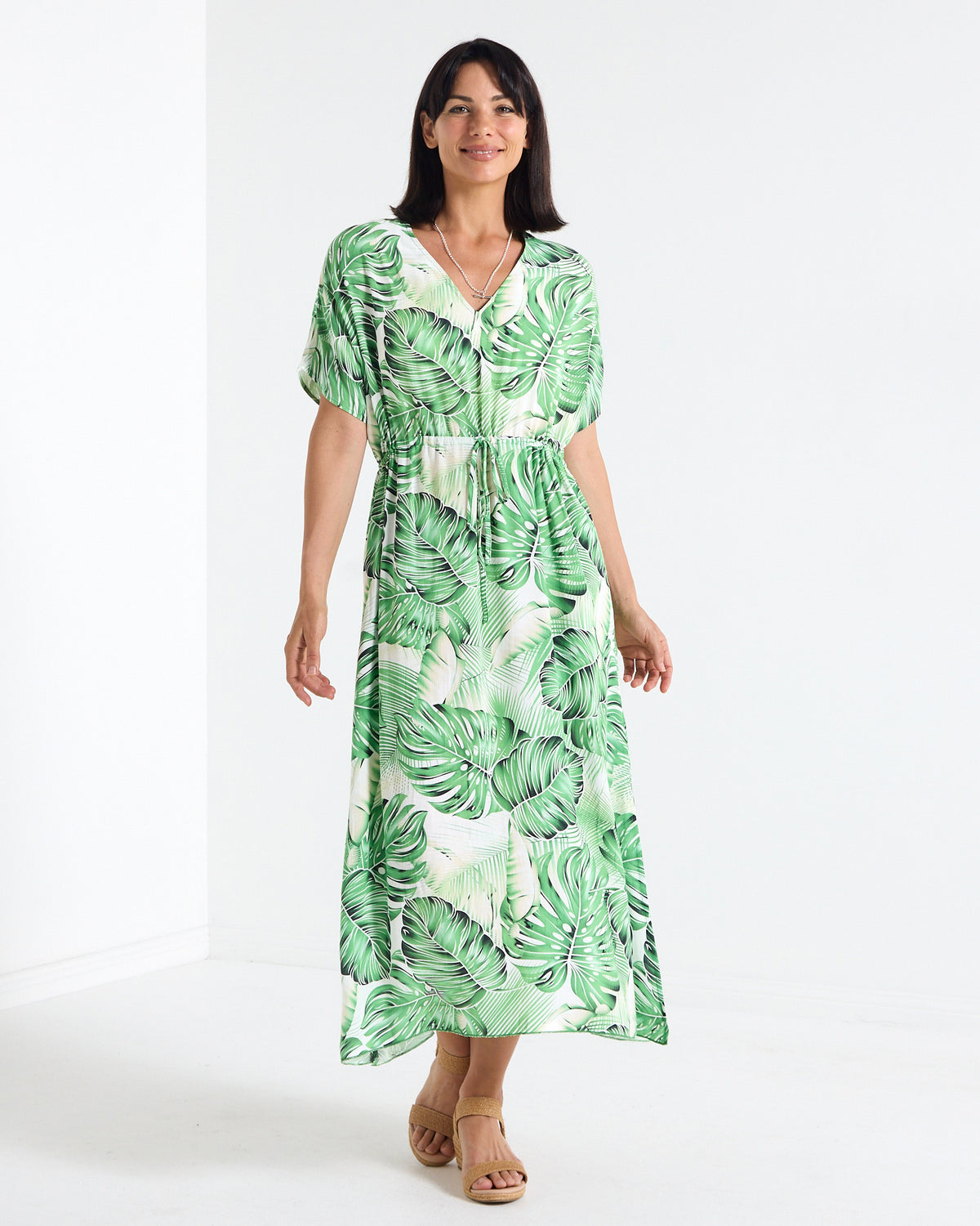 Sterling Dress - Emerald Palms