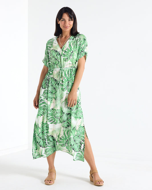 Sterling Dress - Emerald Palms