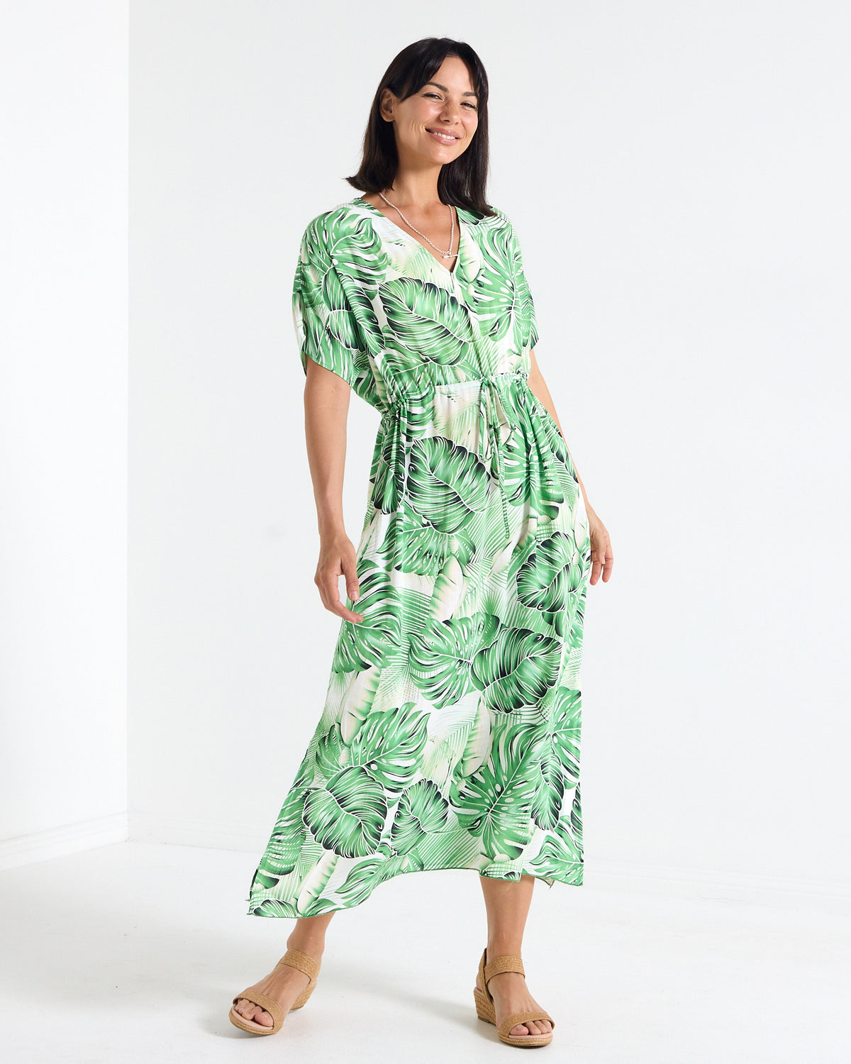 Sterling Dress - Emerald Palms
