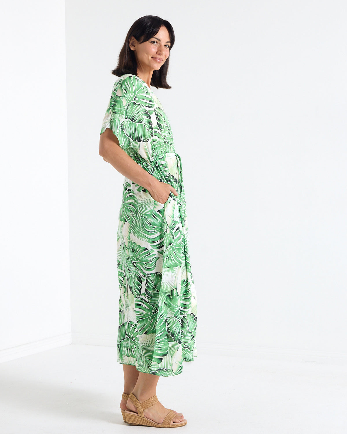 Sterling Dress - Emerald Palms