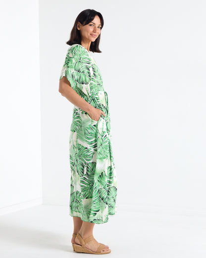 Sterling Dress - Emerald Palms