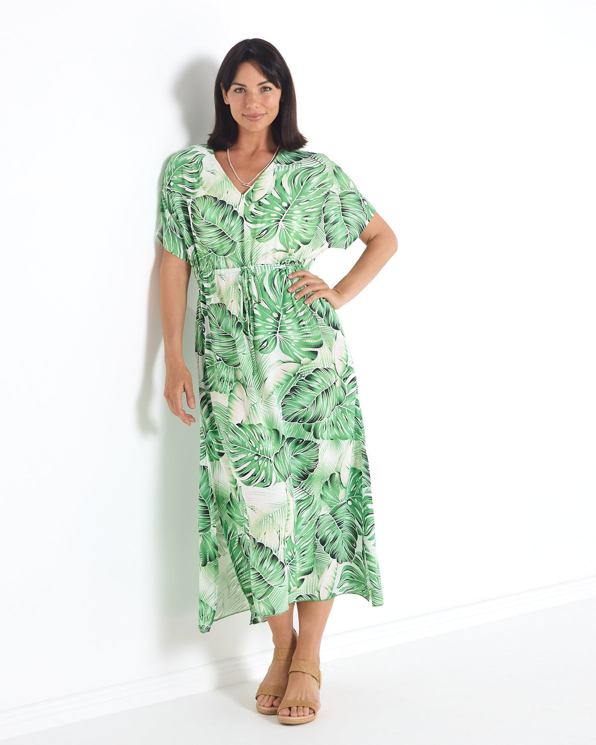 Sterling Dress - Emerald Palms