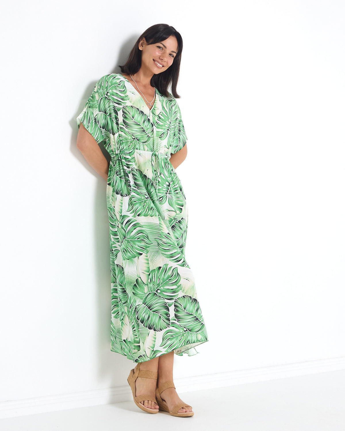 Sterling Dress - Emerald Palms