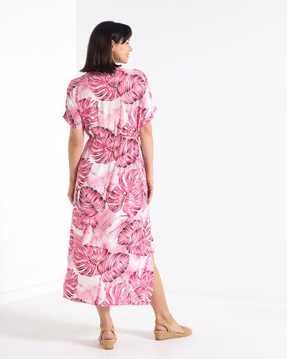 Sterling Dress - Pink Palms