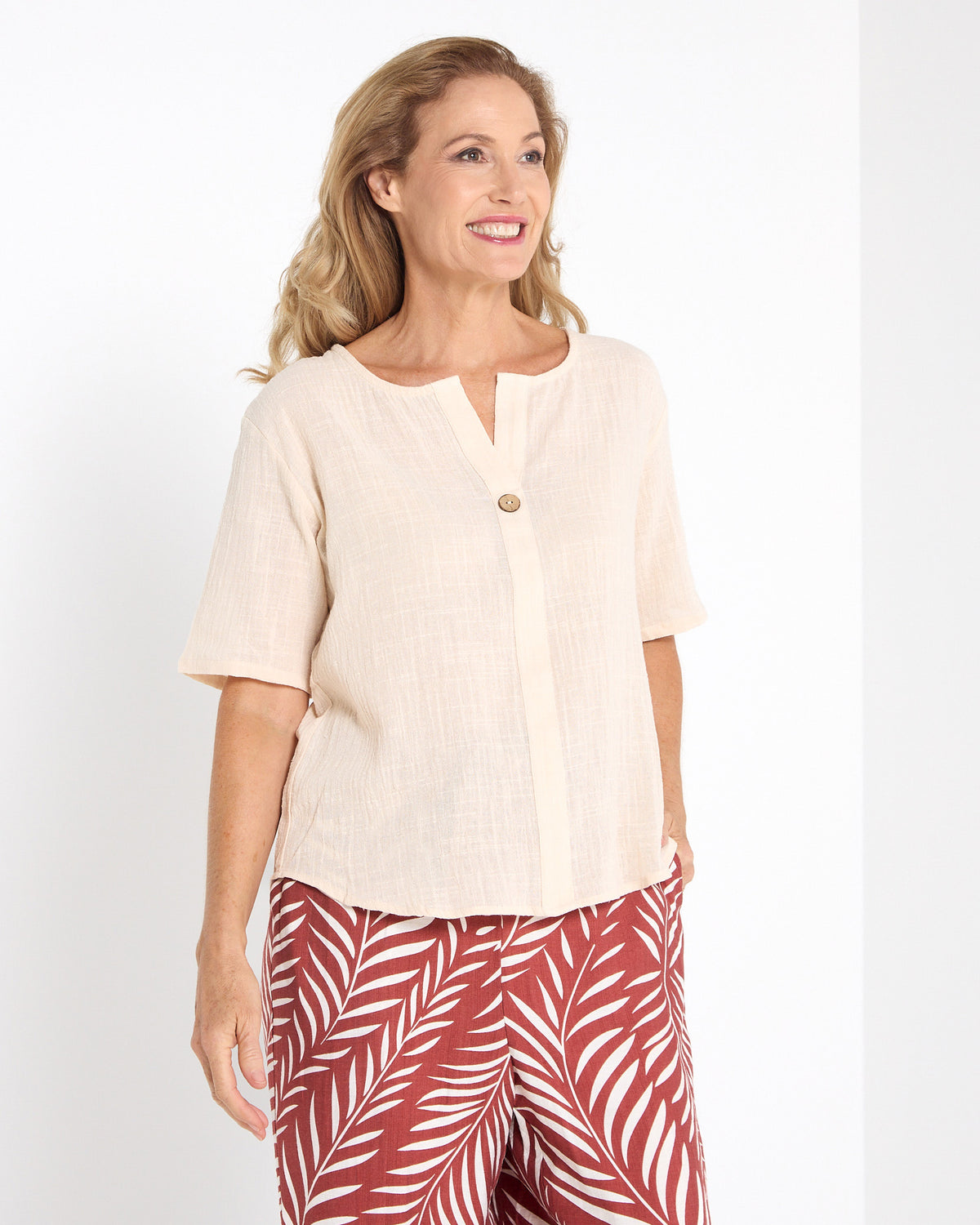 Taverna Cotton Top - Natural