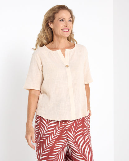Taverna Cotton Top - Natural