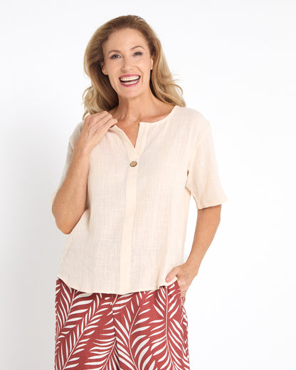 Taverna Cotton Top - Natural