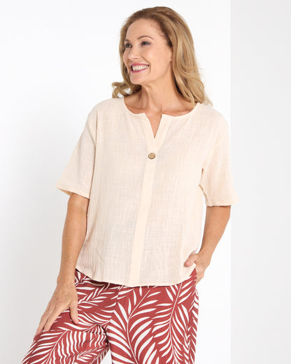 Taverna Cotton Top - Natural