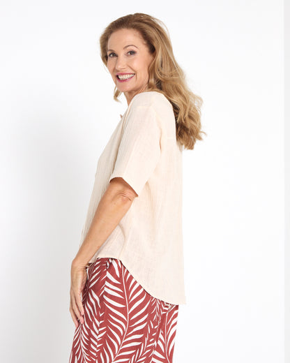 Taverna Cotton Top - Natural