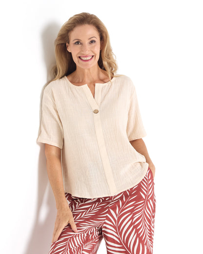 Taverna Cotton Top - Natural