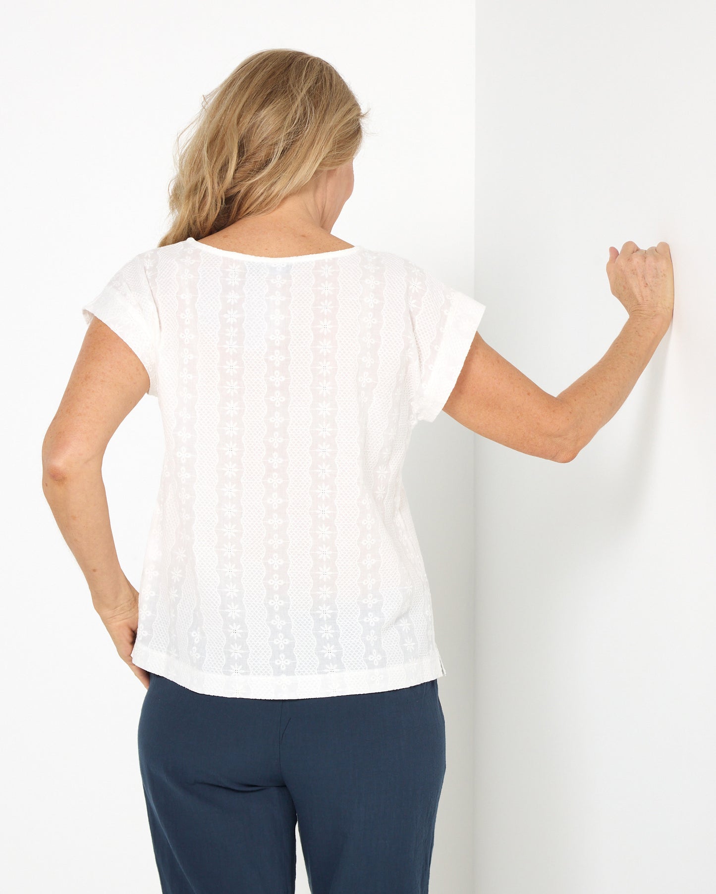 Flower Fields Tarin Top - White
