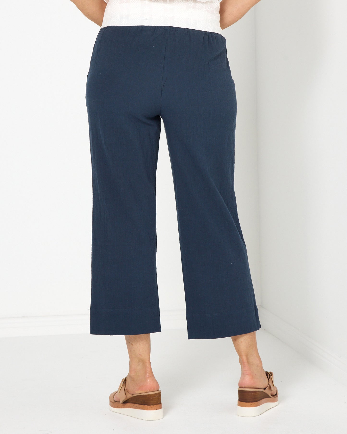 Mornington Cotton Pants - Navy