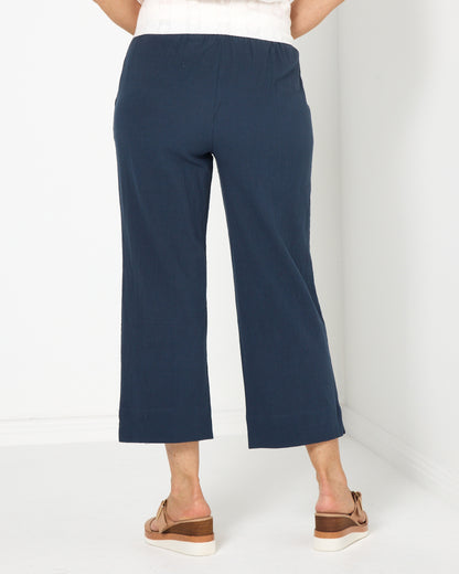 Mornington Cotton Pants - Navy