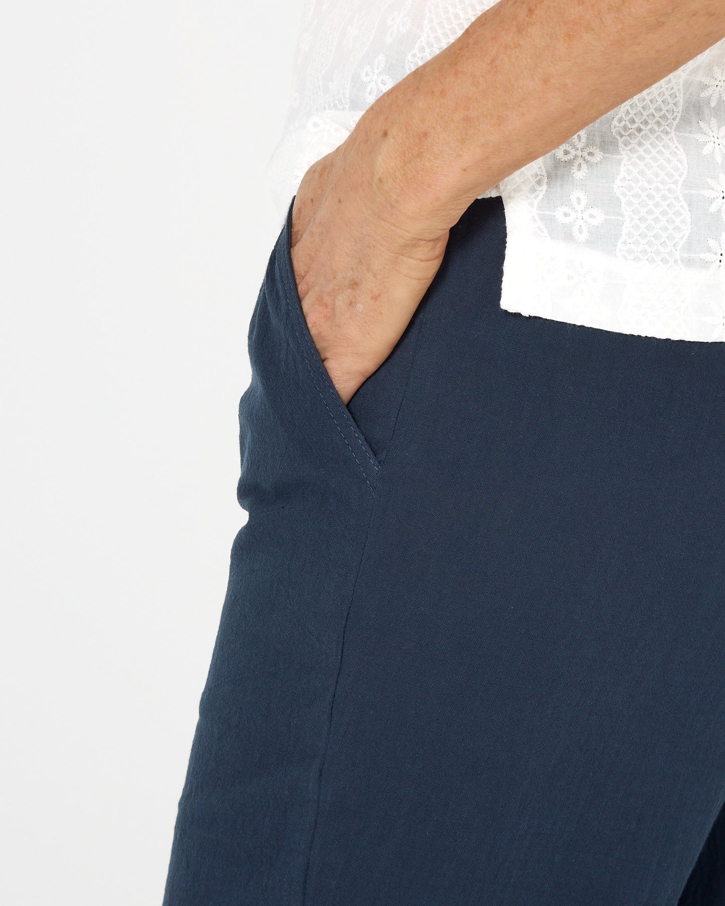 Mornington Cotton Pants - Navy