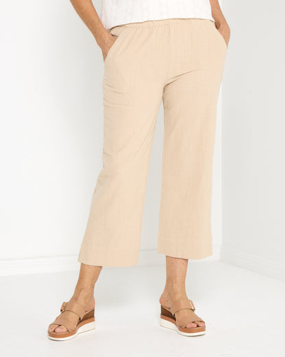 Mornington Cotton Pants - Natural