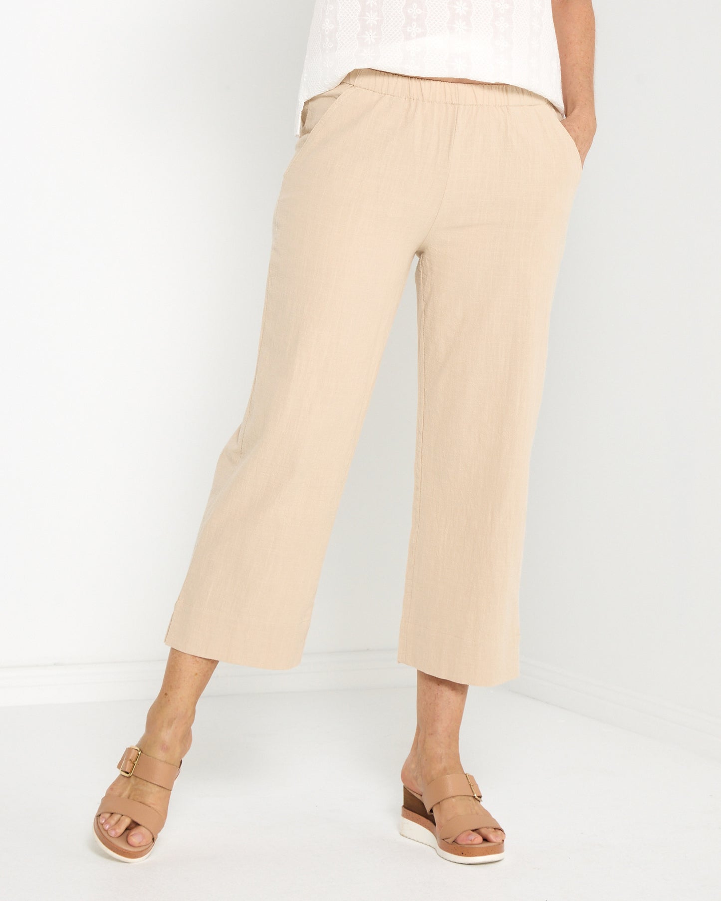 Mornington Cotton Pants - Natural