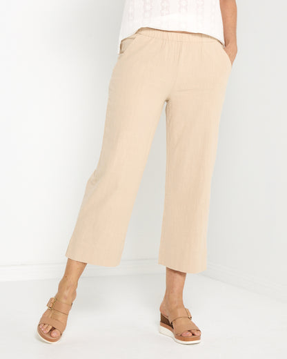 Mornington Cotton Pants - Natural