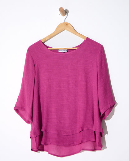 Leo Layered Top - Magenta