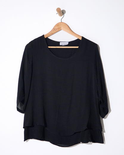 Leo Layered Top - Black
