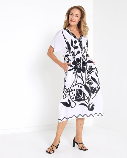 Huntington Dress - Black & White