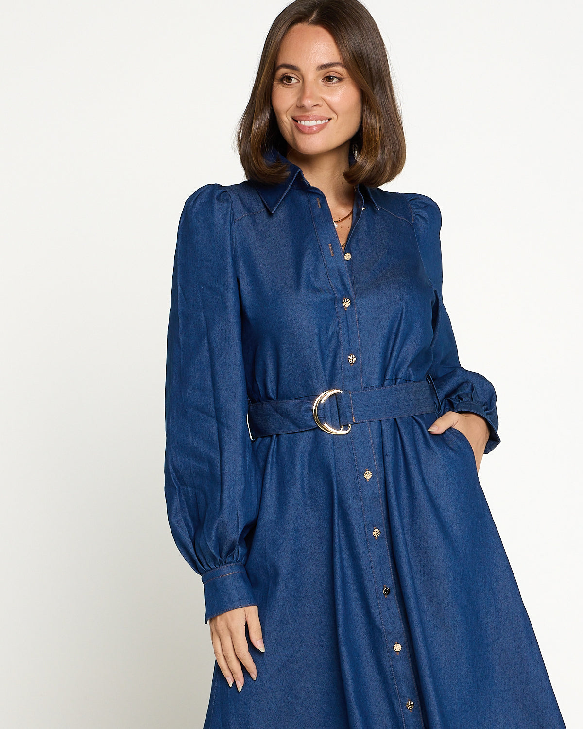 Elliot Chambray Dress - Denim