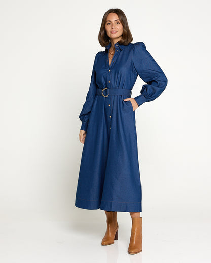Elliot Chambray Dress - Denim