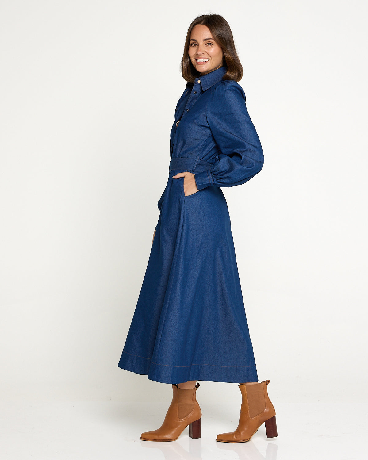 Elliot Chambray Dress - Denim