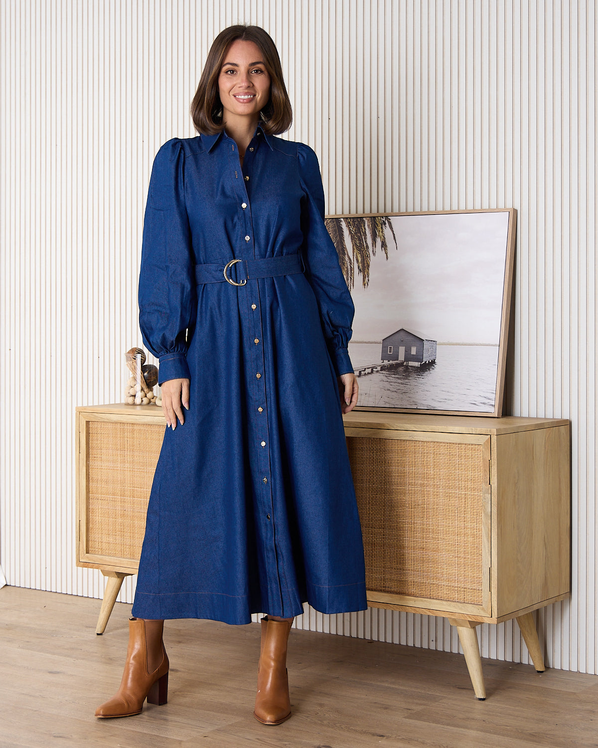 Elliot Chambray Dress - Denim
