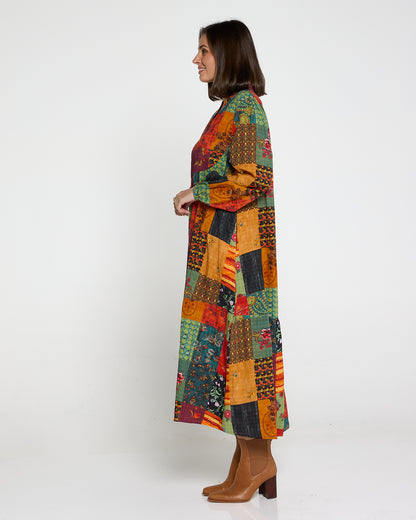 Vienna Cotton Midi Dress - Autumnal Vintage
