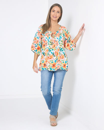 Toulouse Cotton Top - Amber Garden