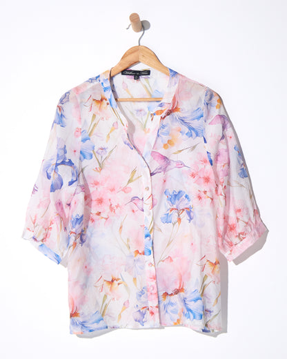 Delilah Blouse - Blossom Watercolour