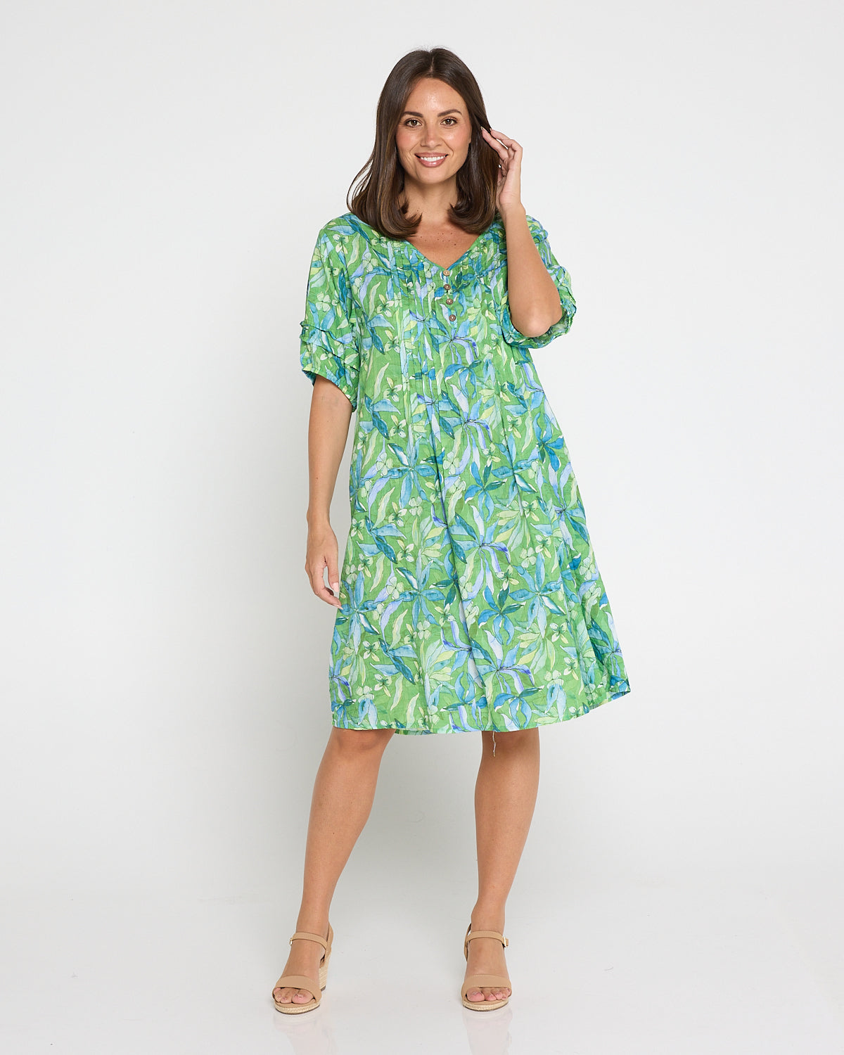 Camelot Cotton Dress Emerald Glade | Women's Dresses Australia TULIO Fashion Camelot Cotton Dress Emerald Glade | Women's Dresses Australia TULIO Fashion