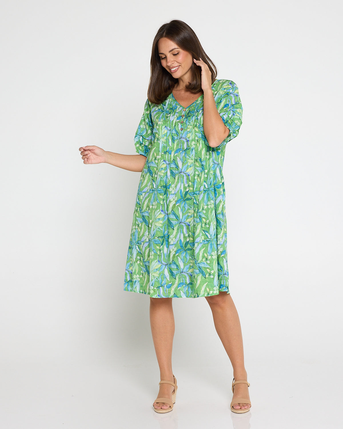 Camelot Cotton Dress Emerald Glade | Women's Dresses Australia TULIO Fashion Camelot Cotton Dress Emerald Glade | Women's Dresses Australia TULIO Fashion