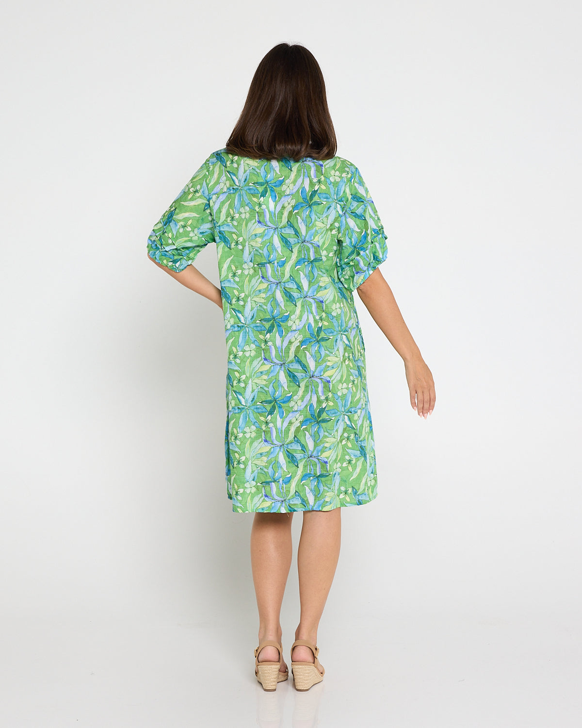 Camelot Cotton Dress - Emerald Glade