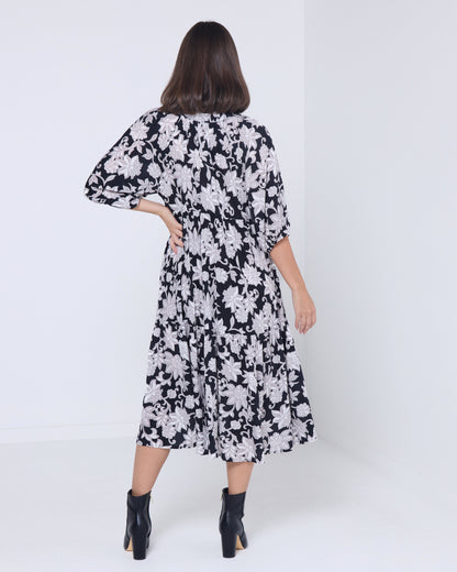 Lisburn Dress - Black Floral