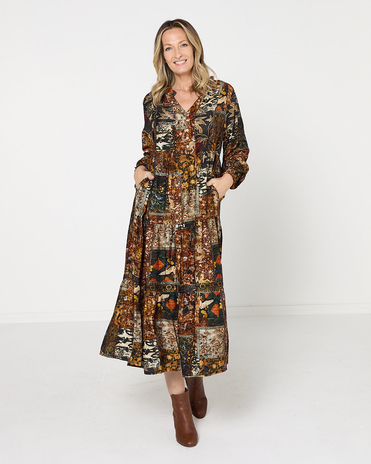 Lockwood Dress - Midnight Tapestry