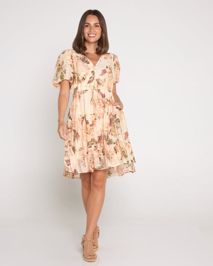 Mila Petite Dress - Antique Roses