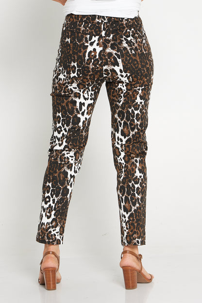 Zendaya Pants - Choc Leopard